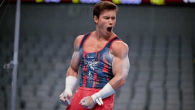 Brody Malone Medals With Men's Gymnastics Team