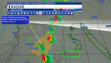 Severe Thunderstorm Warning issued for part of Siouxland