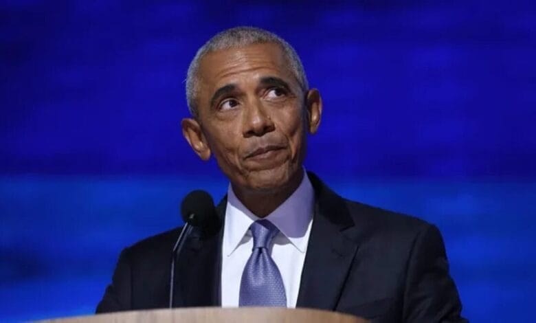 ‘Let’s get to work!’: Barack Obama takes stage for Kamala Harris at DNC